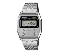 Casio A1100D-1VT Men's Vintage Stainless Steel Alarm Chronograph Digital Watch, Silver, Silver, One Size, Casual Vintige