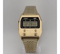 Casio A1100G-5EF NEW Calculator Watch 35mm Gold Tone Steel Vintage Digital