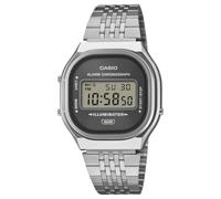 Casio A140 Series Alarm Chronograph Illuminator (36.8mm) Grey Sunray Dial/Stainless Steel Band A140WE-8AEF