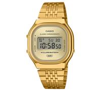Casio A140 Series Alarm Chronograph Illuminator (36.8mm) Gold Sunray Dial/Gold PVD Stainless Steel Band A140WEG-9AEF