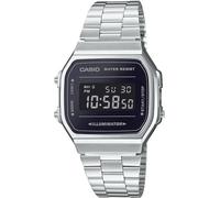 Casio A168 Digital Wristwatch, Standard, Men's, Women's, Kids, Overseas Model, Silver × Black A168WEM-1, Bracelet Type