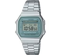Casio A168WA-3AYES Digital Watch Green Dial Stainless Steel Vintage - New
