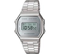 Casio A168WEM-7EF Vintage Iconic 36mm Multifunction Quartz Unisex Silver Link...
