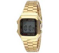 Casio - A178WGA-1A - Vintage - Unisex Watch - Digital Quartz - LCD Dial - Gold Plated Steel Strap, LCD/Gold, Bracelet