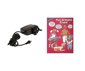 Casio AD-E95100LE Keyboard UK 3 Pin Power Supply AC Adapter & Kids Keyboard Course: Bk. 1: E-Z Play Today