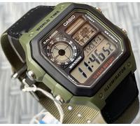 CASIO AE-1200WHB-3BVDF MENS ILLUMINATOR ROYALE GREEN CHRONO DIGITAL WATCH NEW
