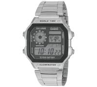 Casio - AE-1200WHD-1A - Sports - Men's Watch - Digital Quartz - LCD Dial - Grey Steel Strap