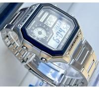 Casio - AE-1200WHD-1A - Sports - Men's Watch - Digital Quartz - LCD Dial - Grey Steel Strap