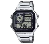 Casio Digital LCD Watch with World Time Alarm Timer Stopwatch - AE-1200WHD-1AVEF