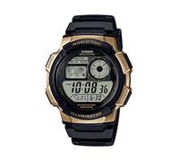Casio AE1000W Series | Men’s Digital Watch | 100M WR | Multi Alarms | 100 SEC Stopwatch | Countdown Timer | World Map for World Time | LED Light | LC Analog Display | 10 Year Battery