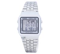 Casio Alarm World Time Digital Stainless Steel 30M A500WA-7DF Men's Watch