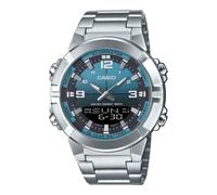 CASIO AMW-870DA-2A2V MENS SILVER DIGITAL ANA-DIGI TEAL BLUE DIAL SPORTS WATCH