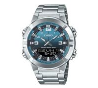 Casio Men Analog-Digital Analogue Watch with Stainless Steel Strap AMW-870DA-2A2VDF