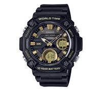 CASIO Analog AEQ-120W-9AVEF, Black/White, strip