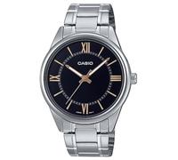 Casio Analog Blue Dial Men's Watch, Black, Modern
