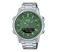 Casio Analog Digital Stainless Steel Green Dial Quartz AMW-880D-3AV Men's Watch