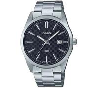 Casio Analog Stainless Steel Black Dial Date Japan Mov't MTP-VD03D-1A Mens Watch