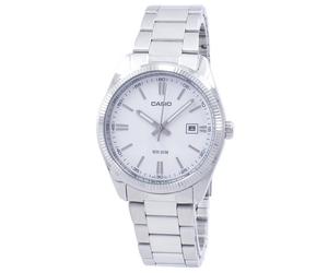 Casio Analog Quartz White Dial Stainless Steel MTP-1302D-7A1V 50M Mens Watch
