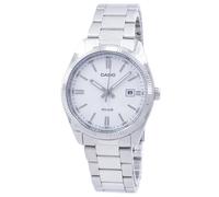 Casio Analog Stainless Steel White Dial Luminous Hands MTP-1302D-7A1V Mens Watch