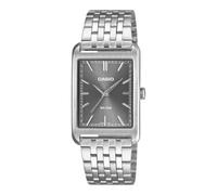 Casio Analog Watch MTP-B215D-7AV, Silver, Rectangular Dial, Stainless Steel Bracelet, 50M Water Resistant
