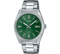 Casio Analogue Green Dial Stainless Steel Bracelet Watch