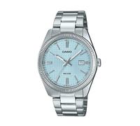 Casio Analogue Light Blue Dial Silver Tone Stainless Steel Watch
