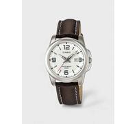 Casio Analogue MTP White Dial Watch Brown - O/S