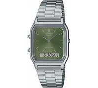 Casio AQ-230A-3AMQYES Vintage Collection 30mm 1ATM Quartz Unisex Green Silver