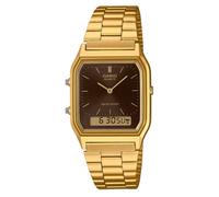 Casio [AQ-230GA-5A] Unisex Analog Digital Wrist Watch - Vintage Gold & Brown