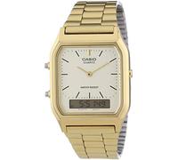 Casio Watch Vintage Retro Dual Time Gold AQ-230GA-9DMQ
