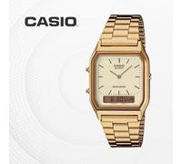 CASIO AQ-230GA-9DMQ Mens Analog Analog Digital Retro Watch Original Metal Band