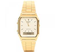 Casio Watch Vintage Retro Dual Time Gold AQ-230GA-9DMQ