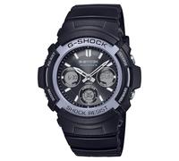 Casio Men's Analog-Digital Solar Watch with Stainless Steel Strap AWG-M100FP-1A2CR
