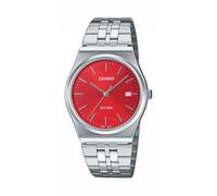 Casio MTP Series Analogue Quartz (35mm) Cherry Red Sunray Dial /