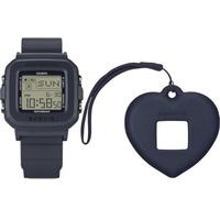 Casio Baby-G BGD-10KH-2C Digital Gray Watch with Heart-Shaped Charm