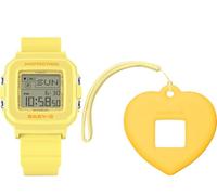 Casio Baby-G BGD-10KH-9 Digital Yellow Watch with Heart-Shaped Charm