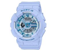 Casio Baby-G Fresh Colours Blue Resin Analog-Digital Watch BA-110YK-2A, Blue, Modern