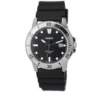 Casio Black Resin Strap Black Dial Luminous Hands Quartz MTP-VD01-1E Mens Watch