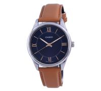 Casio Blue Dial Stainless Steel Analog Quartz Leather MTP-V005L-2B5 Mens Watch