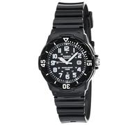 Casio Boy's Quartz Watch Dial Analogue Display Black Resin Strap and Black Dial LRW-200H-1B