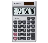 Casio Calculator Handheld Battery Solar-power 8 Digit 3 Key Memory Wallet 70x117x8mm Ref SL300SV
