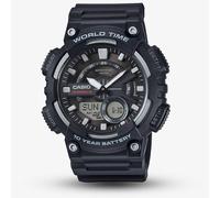 Casio Men's Dual Display Black Strap Watch Black