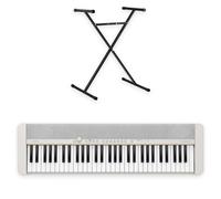 Casio Casiotone CT-S1-61-Key Touch-Sensitive Retro Keyboard | Sleek, Portable Design for Beginners to Pros | Stereo Grand Piano with Casio ARST Single-X Adjustable Keyboard Stand (Black)