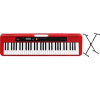 Casio Casiotone CT-S200 61-key Portable Arranger Keyboard with Stand - Red