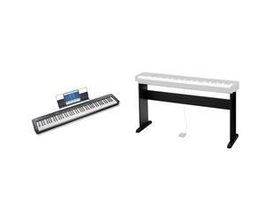 Casio CDP-S110BKC5 Fully Weighted Hammer Action Digital Piano & CS46 Wood Frame Stand for The CDP-S110, CDP-S160 and CDP-S360