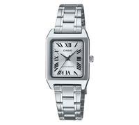 Casio Classic Analogue Women's LTP-B150D-7BEF White Rectangular Dial Silver-Tone Bracelet Watch