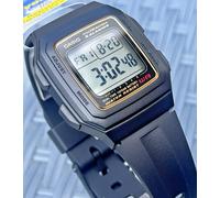CASIO CLASSIC F-201WA-9ADF UNISEX MENS BLACK GOLD DIGITAL RETRO XL DIAL WATCH