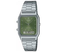 Casio Classic Green Dual Display Stainless Steel Watch