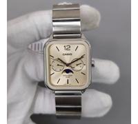 Casio Classic MTP-M305D-9A Moonphase Stainless steel beige-gold Dial 34mm Watch