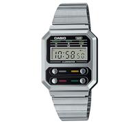 Casio Stainless Steel F100 Revival Digital Watch A100WE-1AEF LCD